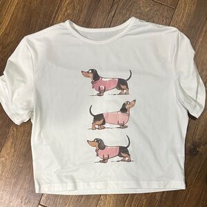 Dachshund Crop Top Size Small